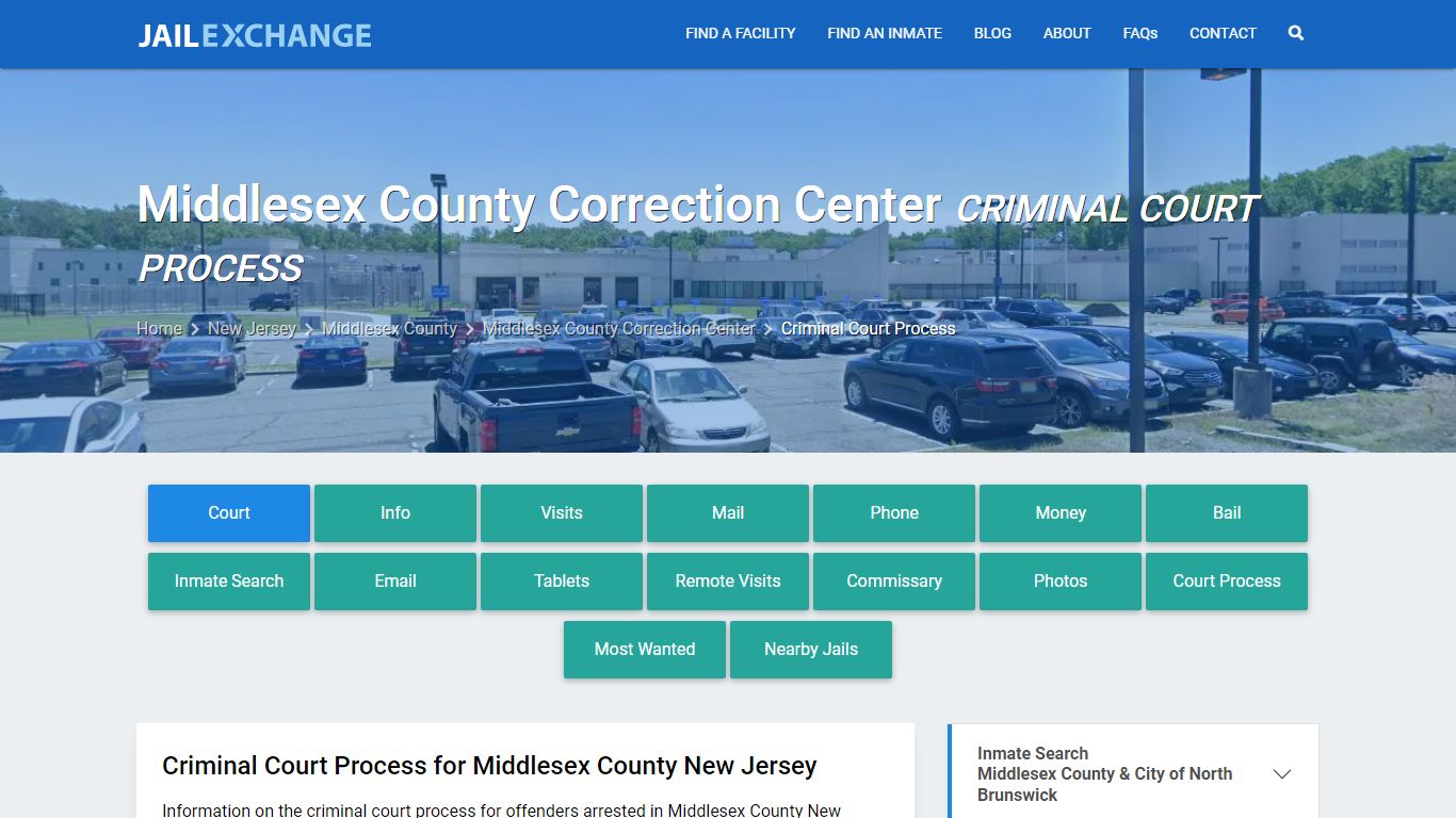 Middlesex County Correction Center Criminal Court Process - Jail Exchange